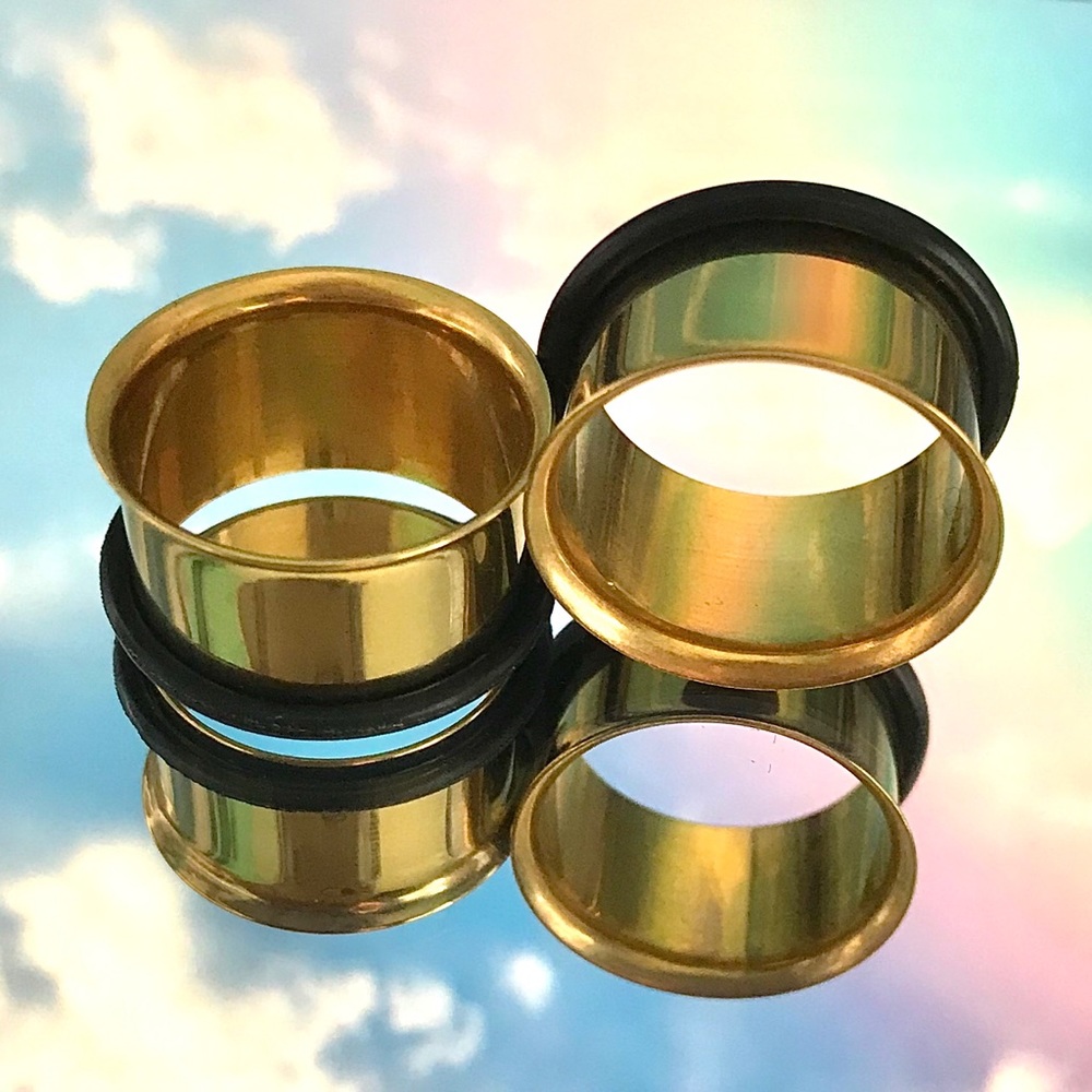 3/4” (19mm) Gold Single Flare Eyelet Tunnels